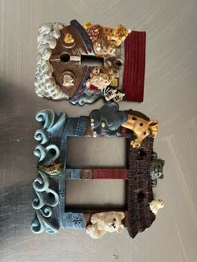 Noah's Ark Light Switch Plate Cover - Multi-Color Animal Design